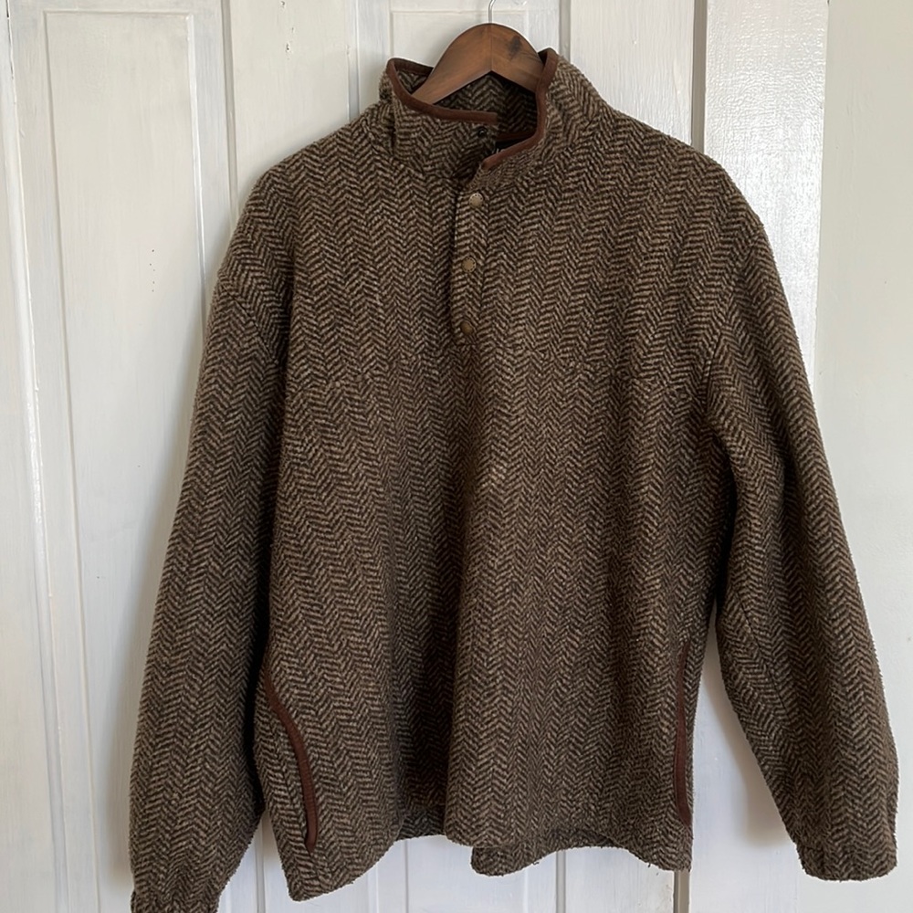 Orvis Herringbone Brass Snap Pullover